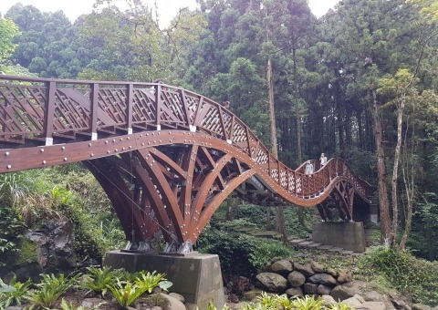 The longest wooden bridge - Xitou Ginkgo Bridge